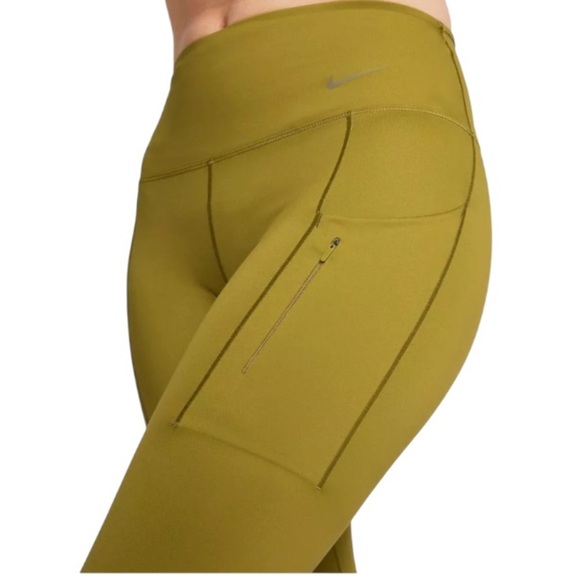 Nike Dri Fit Running Tight NWT High Rise Legging Women’s Green Chartreuse - Picture 3 of 9